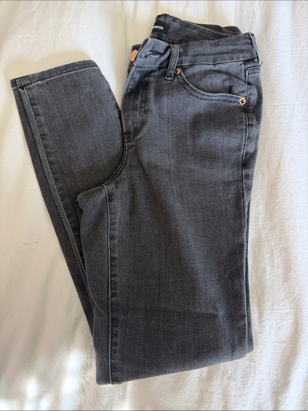 Express Skinny Jeans in Charcoal Black Wash
